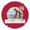 Red Suede Mat Board for 23x23 Frames - Circle Opening for 19x19 Photos